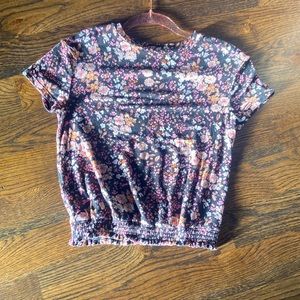 Girls floral art class top